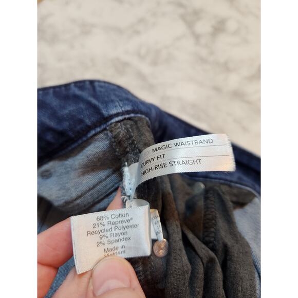 Lane Bryant Women's Blue Stretch Curve Fit High Rise Straight Leg Jeans Size 22‎ - Picture 4 of 7